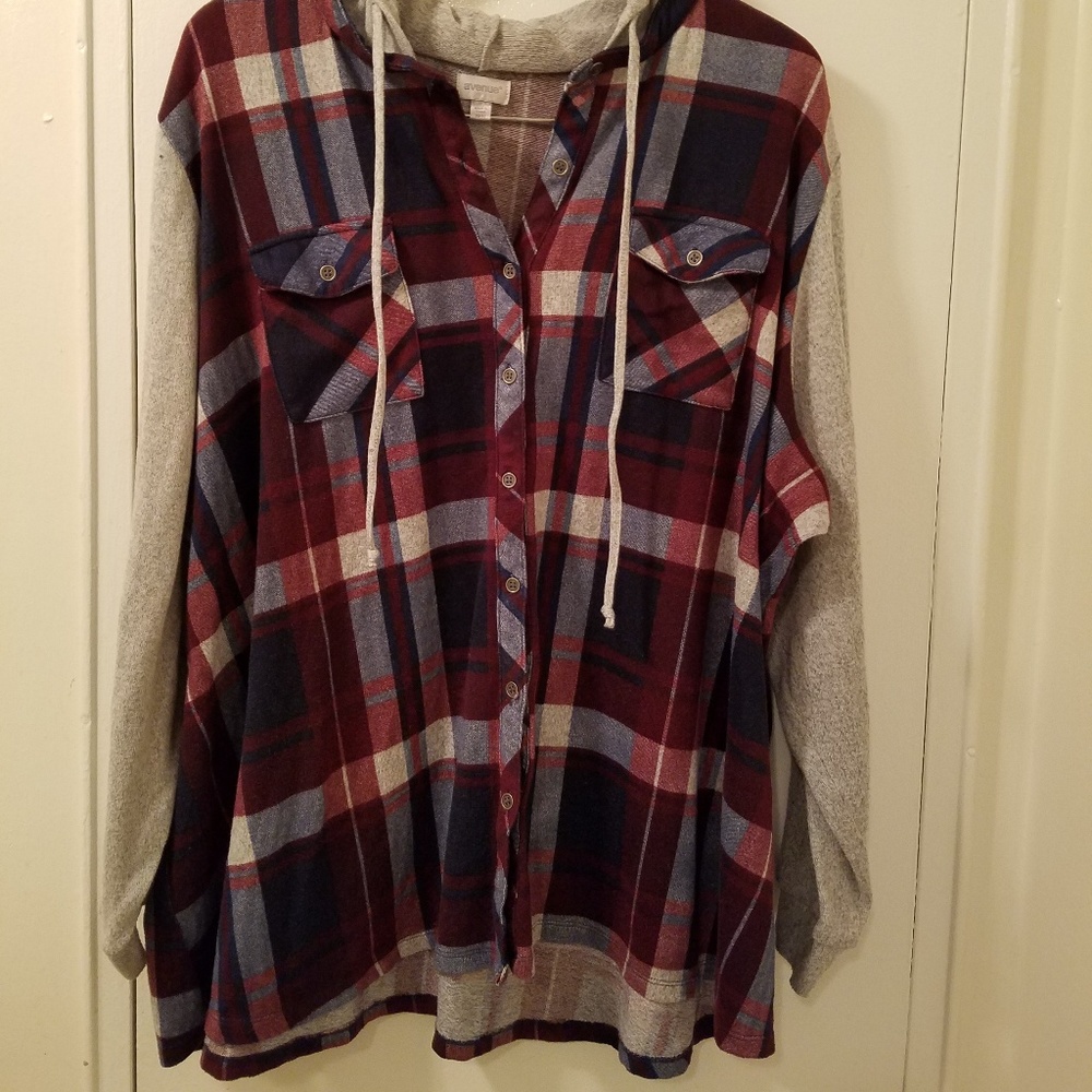 Fall Fashion plaid Button up Sweater
